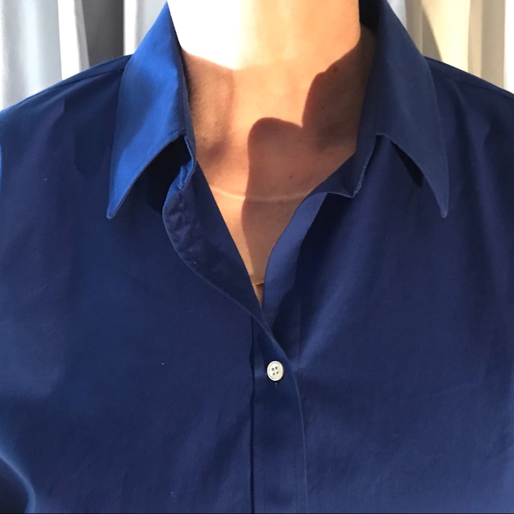 Talbot button up blue blouse